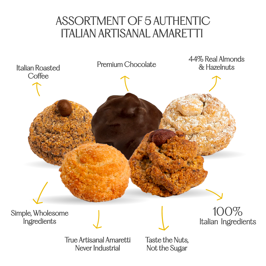 ALMOND AND HAZELNUT ASSORTED SOFT AMARETTI