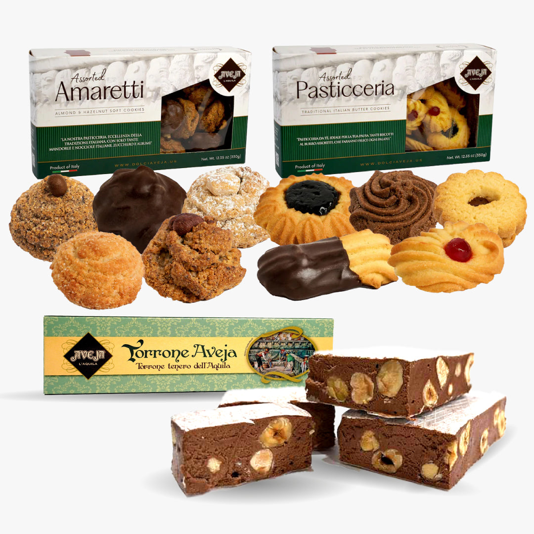 SOFT NOUGAT + ASSORTED AMARETTI & PASTICCERIA