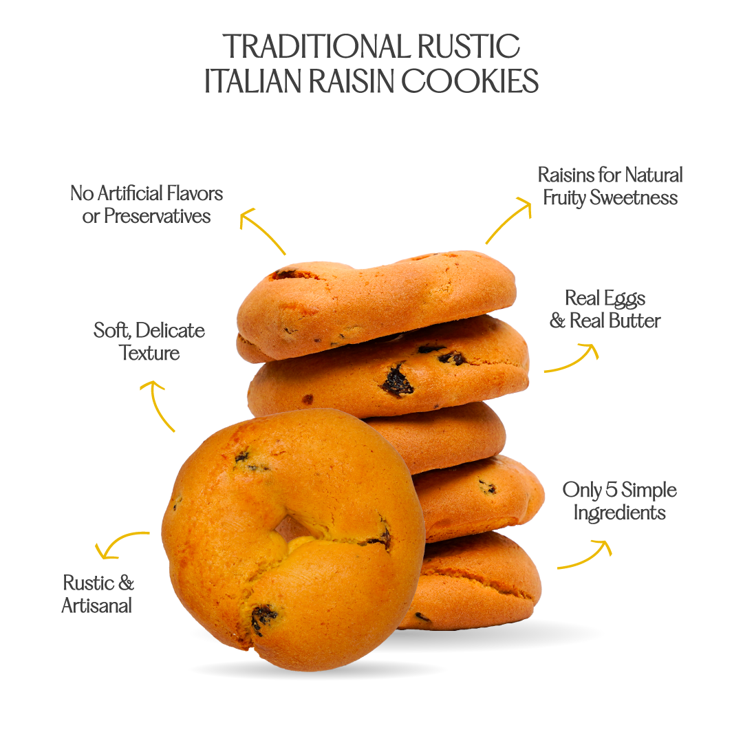CIAMBELLINE ALL-UVETTA RUSTIC ITALIAN RAISIN COOKIES