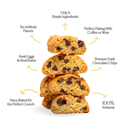 HARD COOKIES WITH CHOCOLATE - ITALIAN TOZZETTI AL CIOCCOLATO