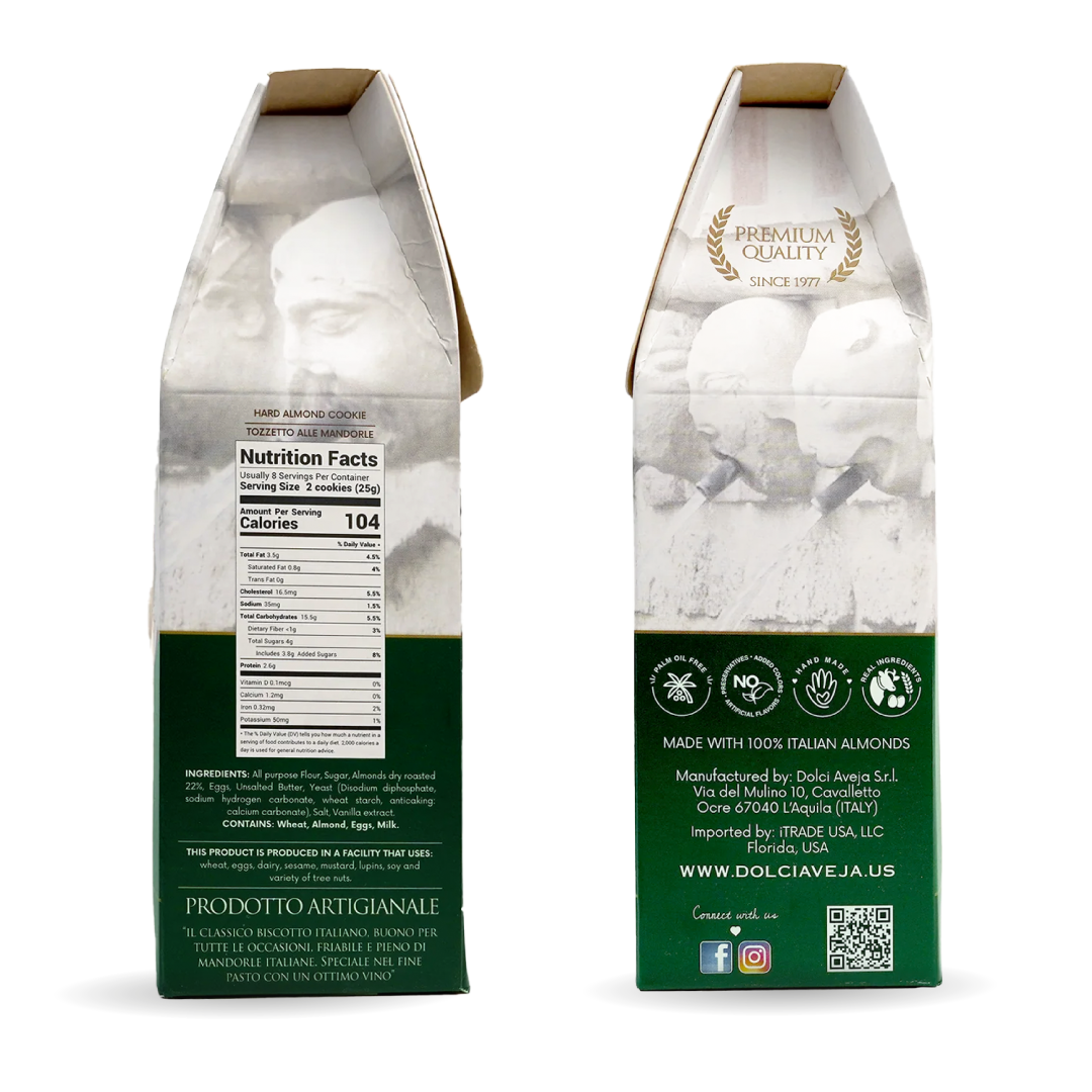 HARD ALMOND COOKIES ITALIAN TOZZETTI ALLE MANDORLE