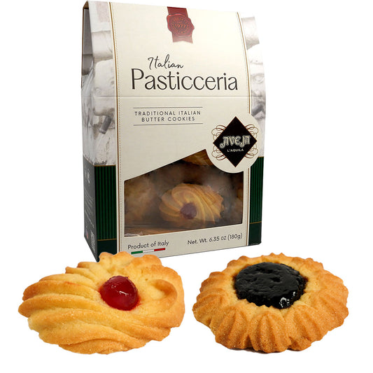 (retail) ITALIAN BUTTER COOKIES WITH PLUM AND CHERRY JELLY - PASTICCERIA DUO